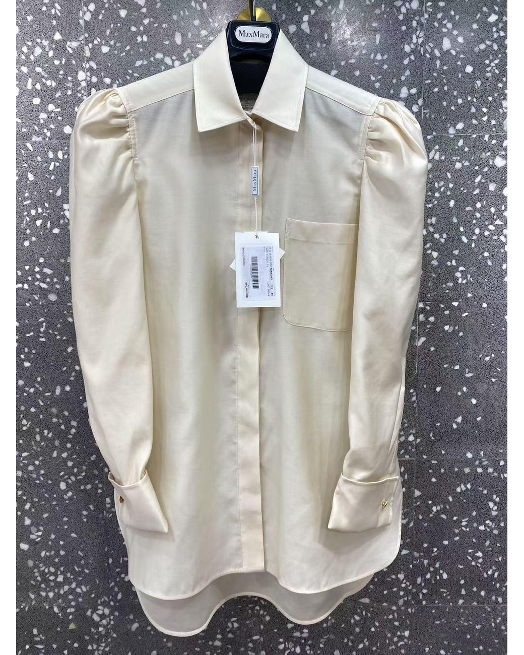 Max Mara White Faraday Puff-Sleeved Shirt