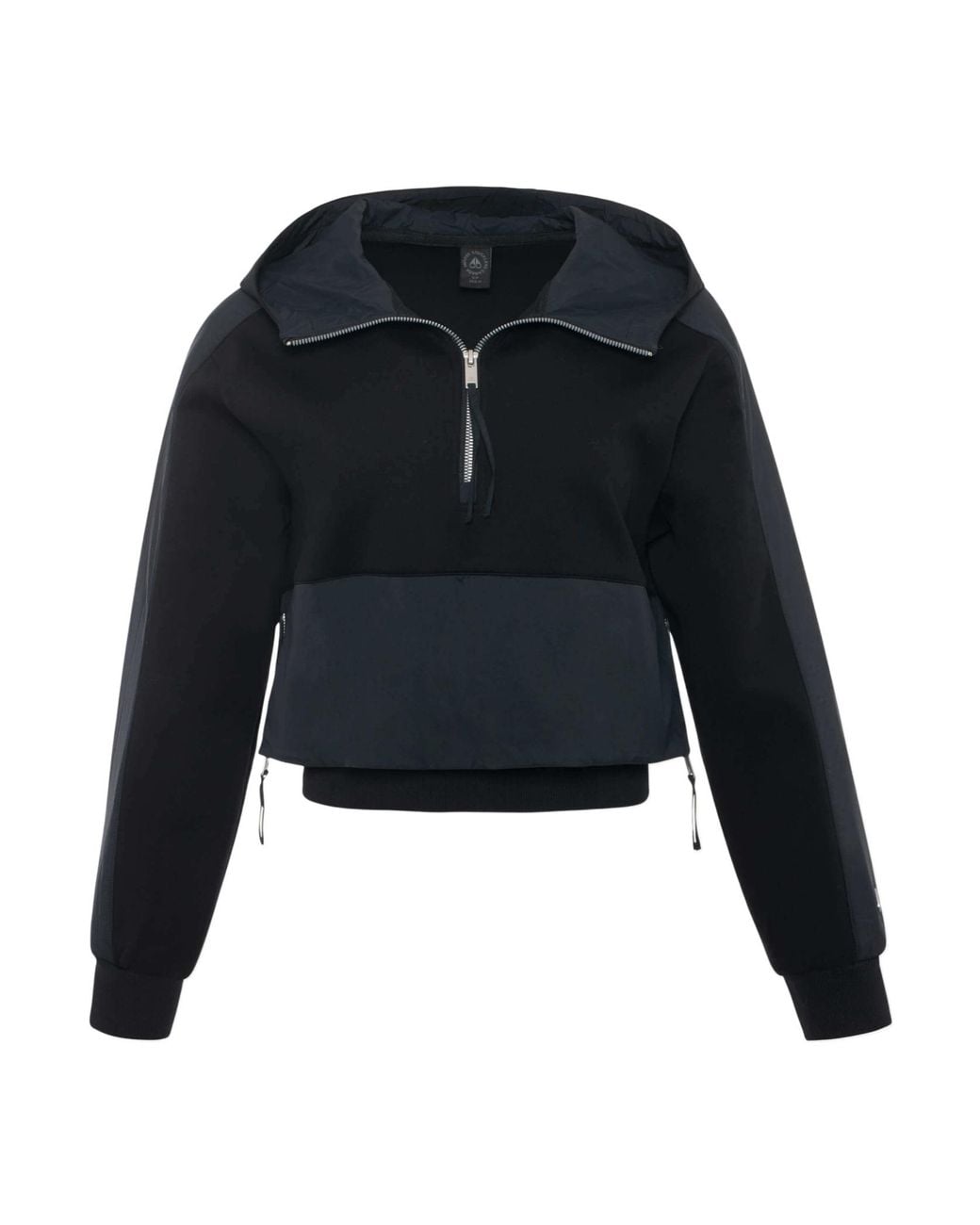 Moose Knuckles Blue Zip-Detailed Long-Sleeved Sweatshirt