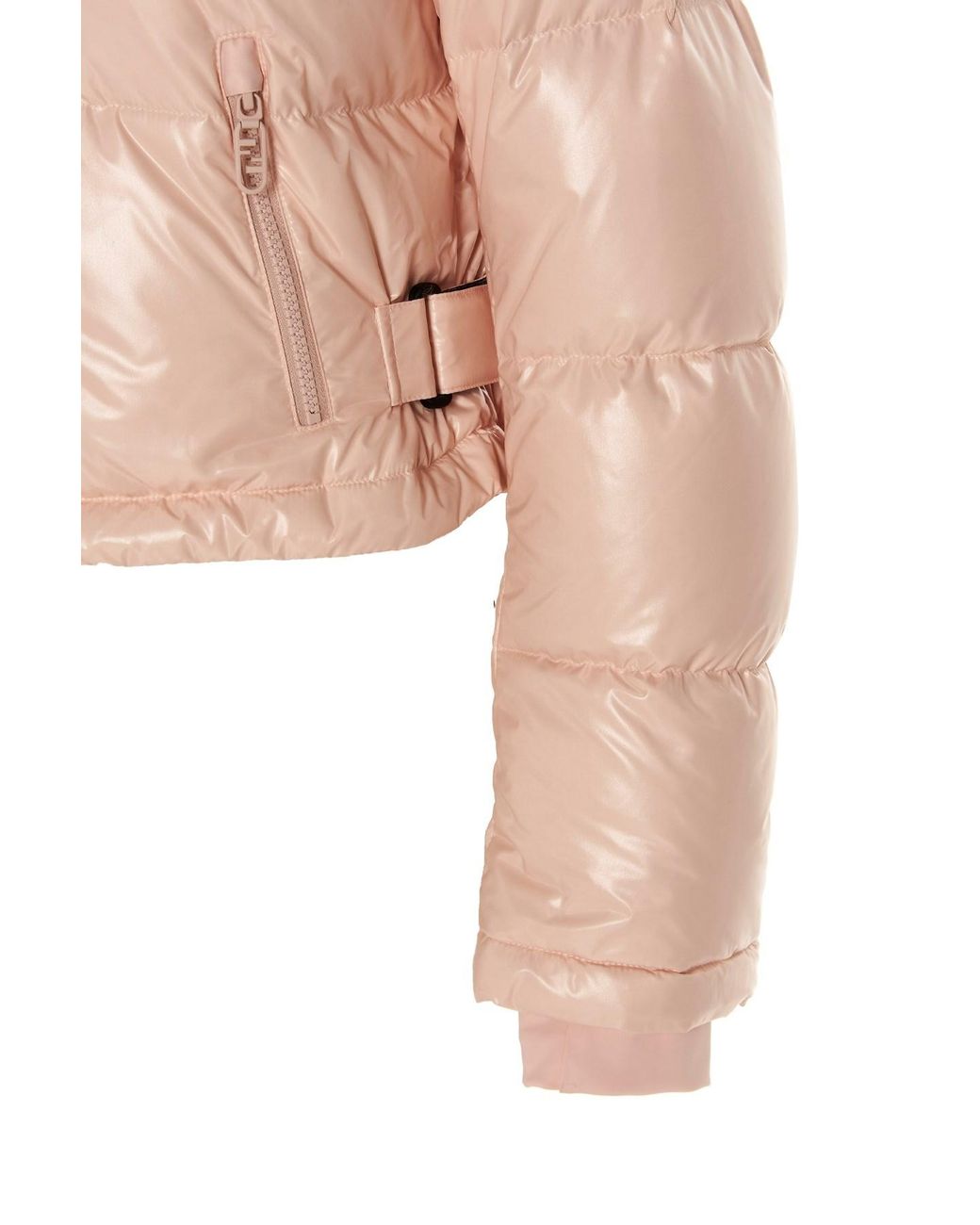 Fendi Pink Cropped Zip-Up Padded Jacket