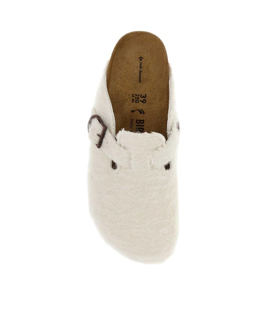 Birkenstock Boston Furry Clogs in White | Lyst