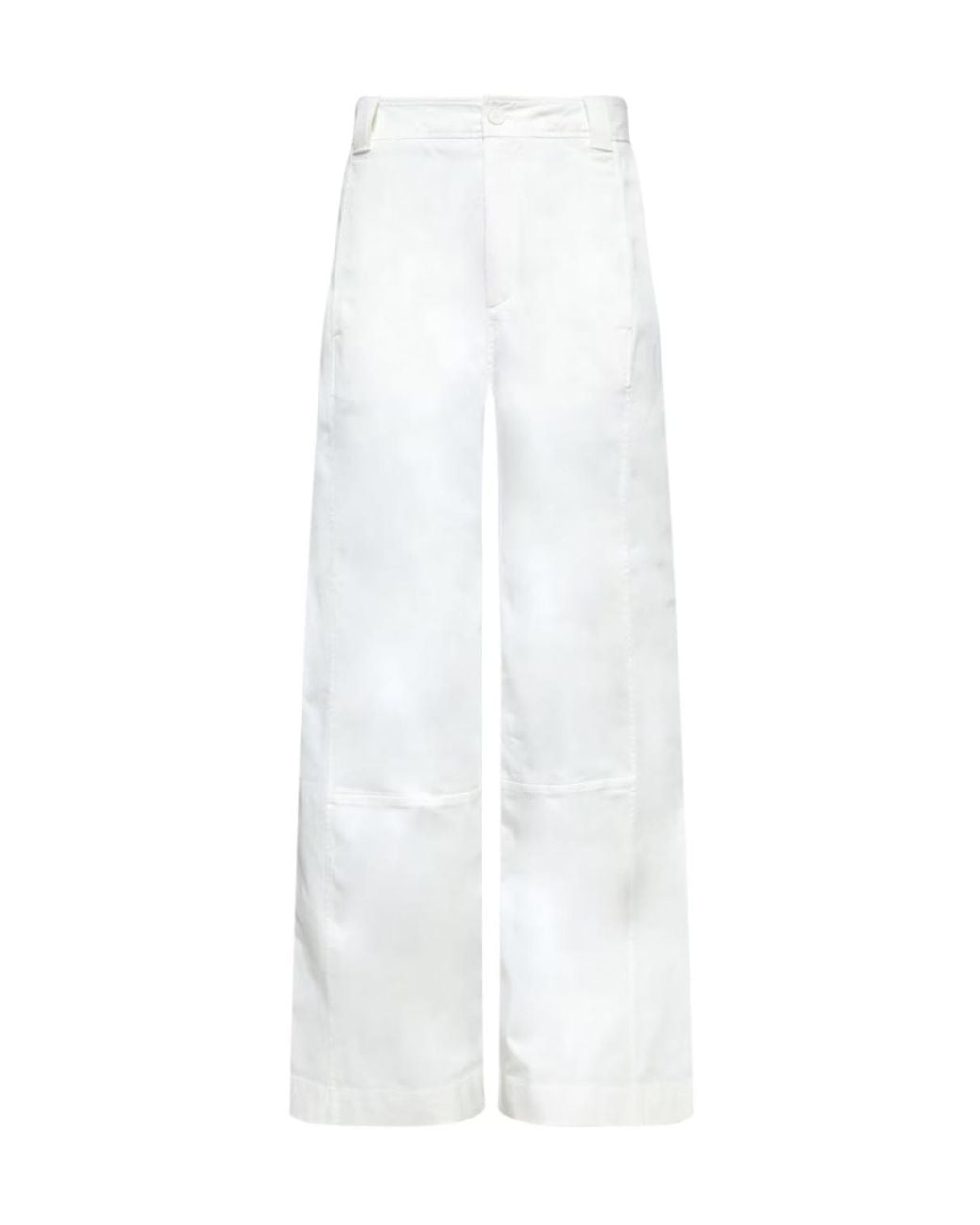Lacoste White Cotton Gabardine Trousers