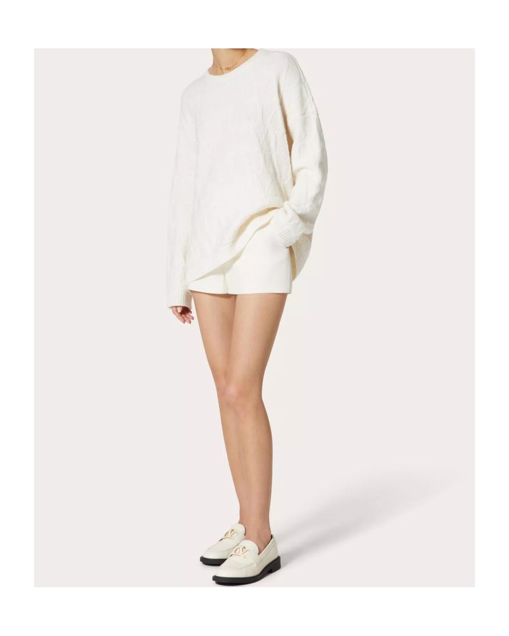 Valentino White Toile Iconographe Wool Jumper