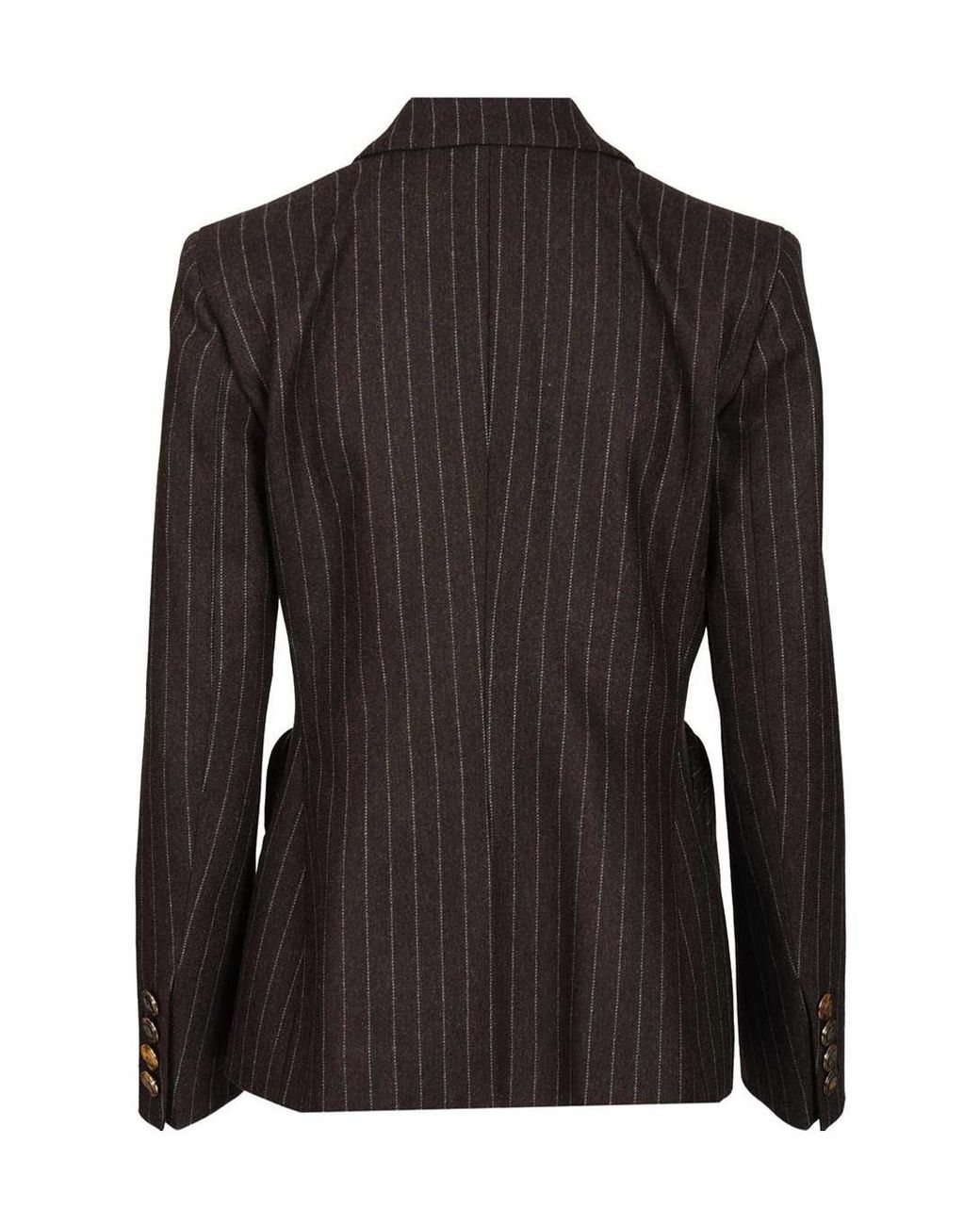 Blazé Milano Black Blazé Milano Lady Muad Akira Pinstriped Blazer