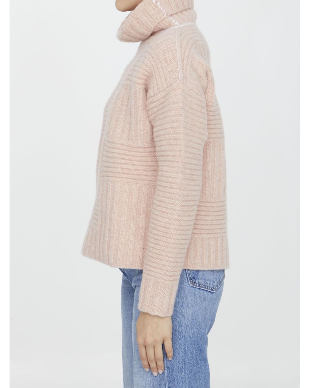 Bottega Veneta Blue Turtleneck Knitted Jumper