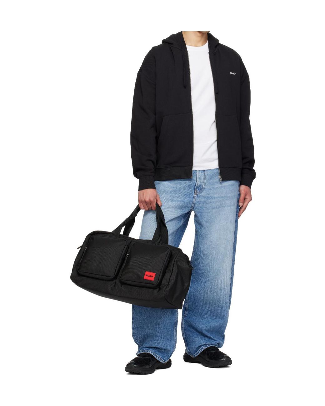 Boss Black Logo Double Handle Travel Bag for men