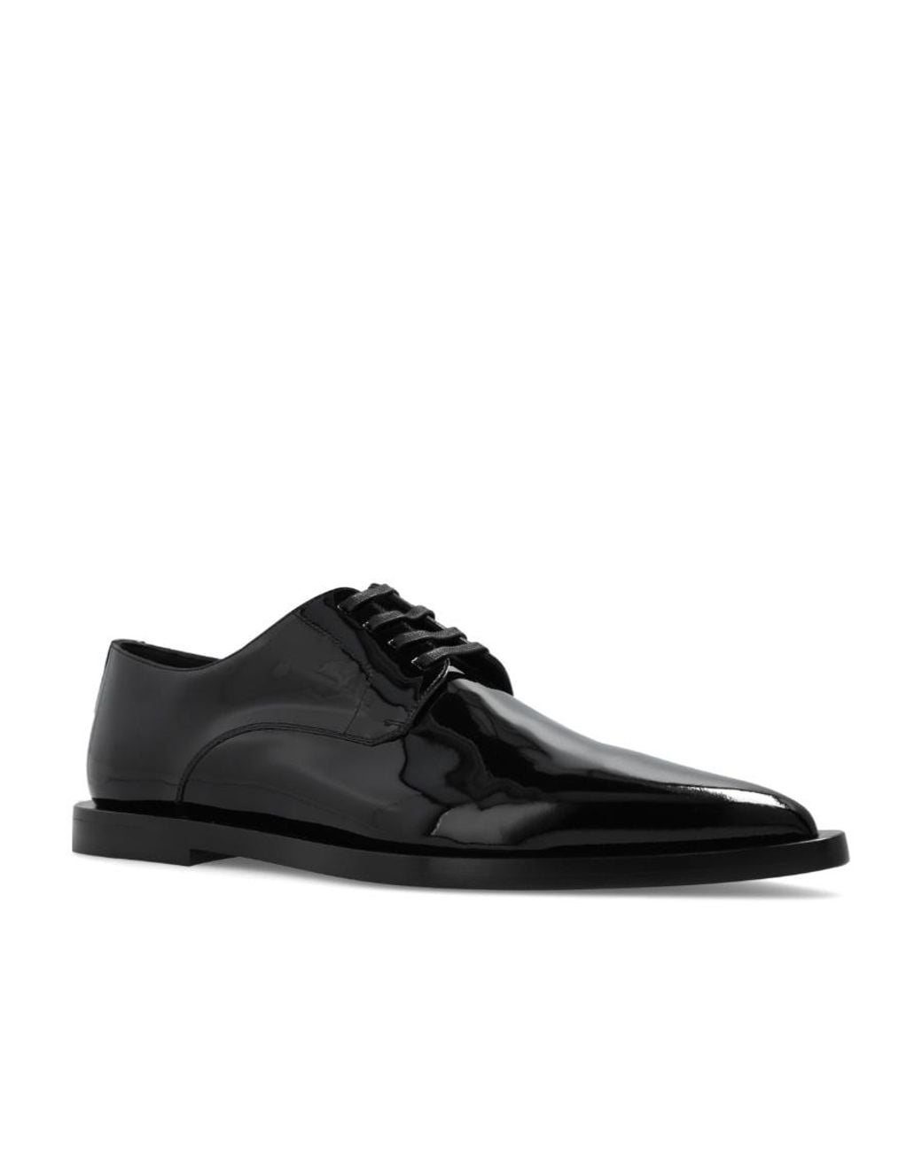 Dolce & Gabbana Black Pointed-Toe Derby Shoes for men