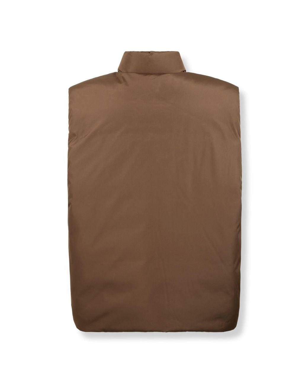 Jil Sander Brown Padded Zip-Up Vest for men