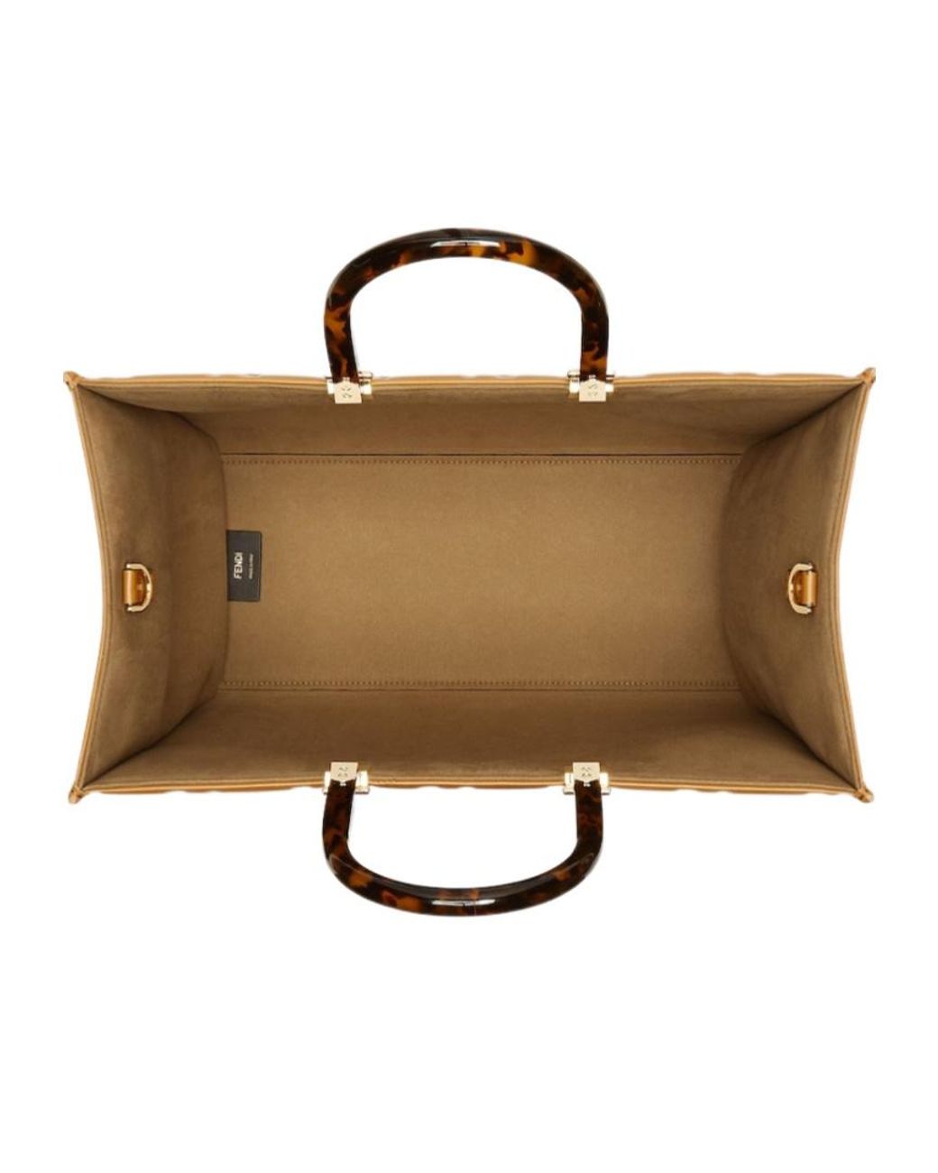 Fendi Brown Monogram Embossed Tote Bag