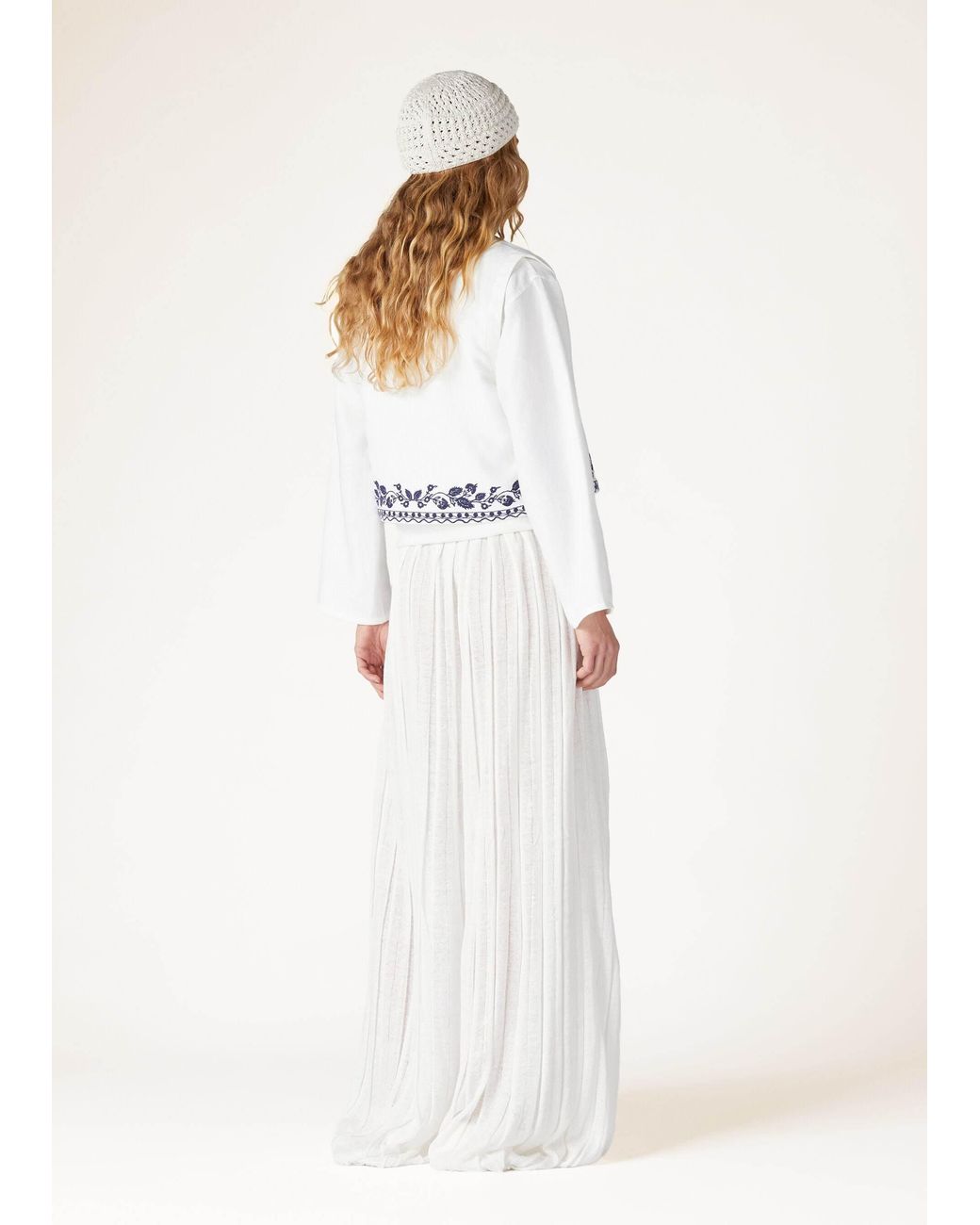 Loro Piana White Lanai Wide-Leg Casual Pants