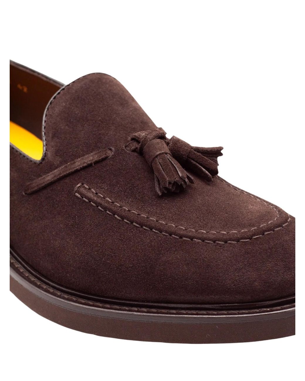 Doucal's Brown Tassel Moccasins for men