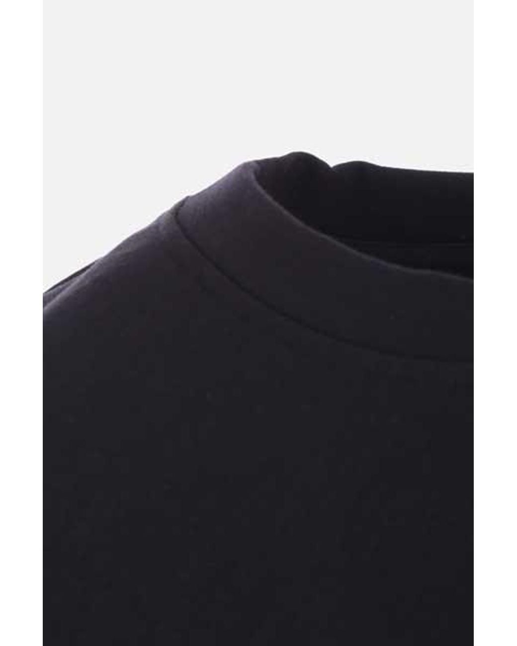 Loewe Black Cotton-Blend Short-Drape Top