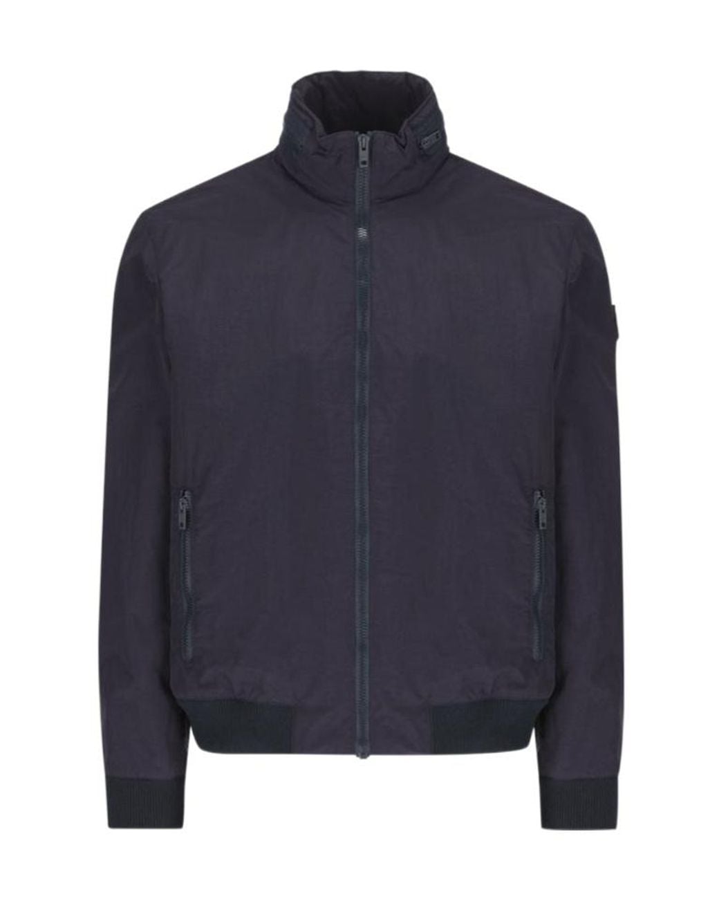 Fay Blue High Collar Jacket for men