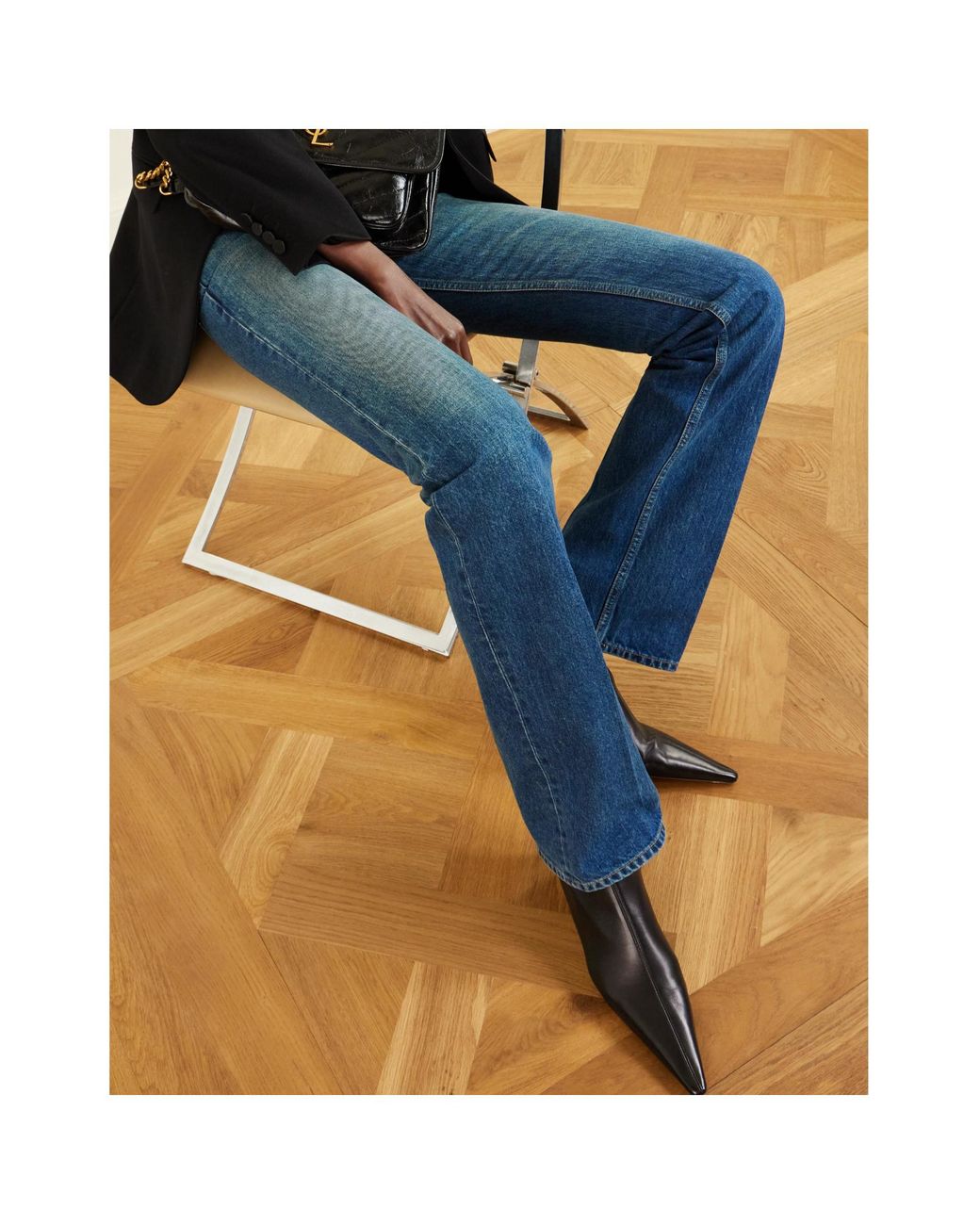 Saint Laurent Blue Clyde Straight Leg Jeans