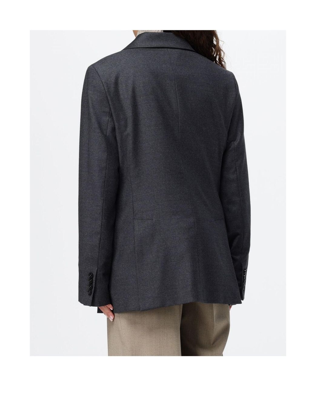 Barena Black Double-Breasted Peaked-Lapel Jacket