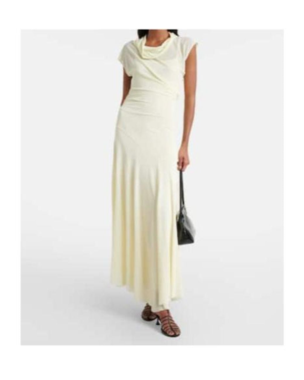Proenza Schouler White Tamara Draped Crêpe Jersey Maxi Dress