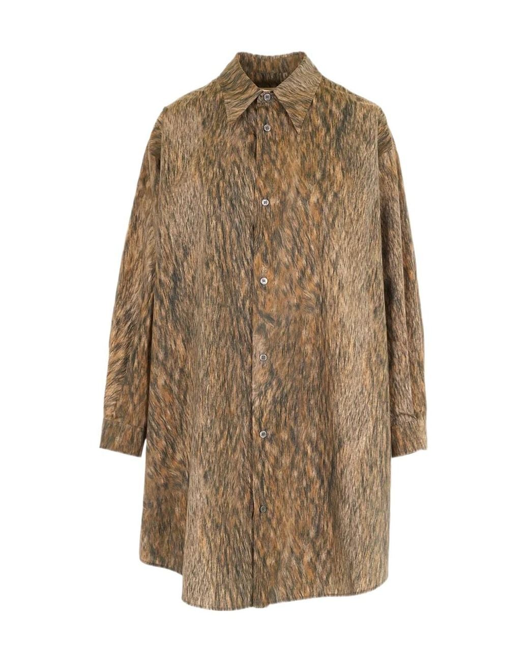 MM6 by Maison Margiela Natural Buttoned Shirt Dress