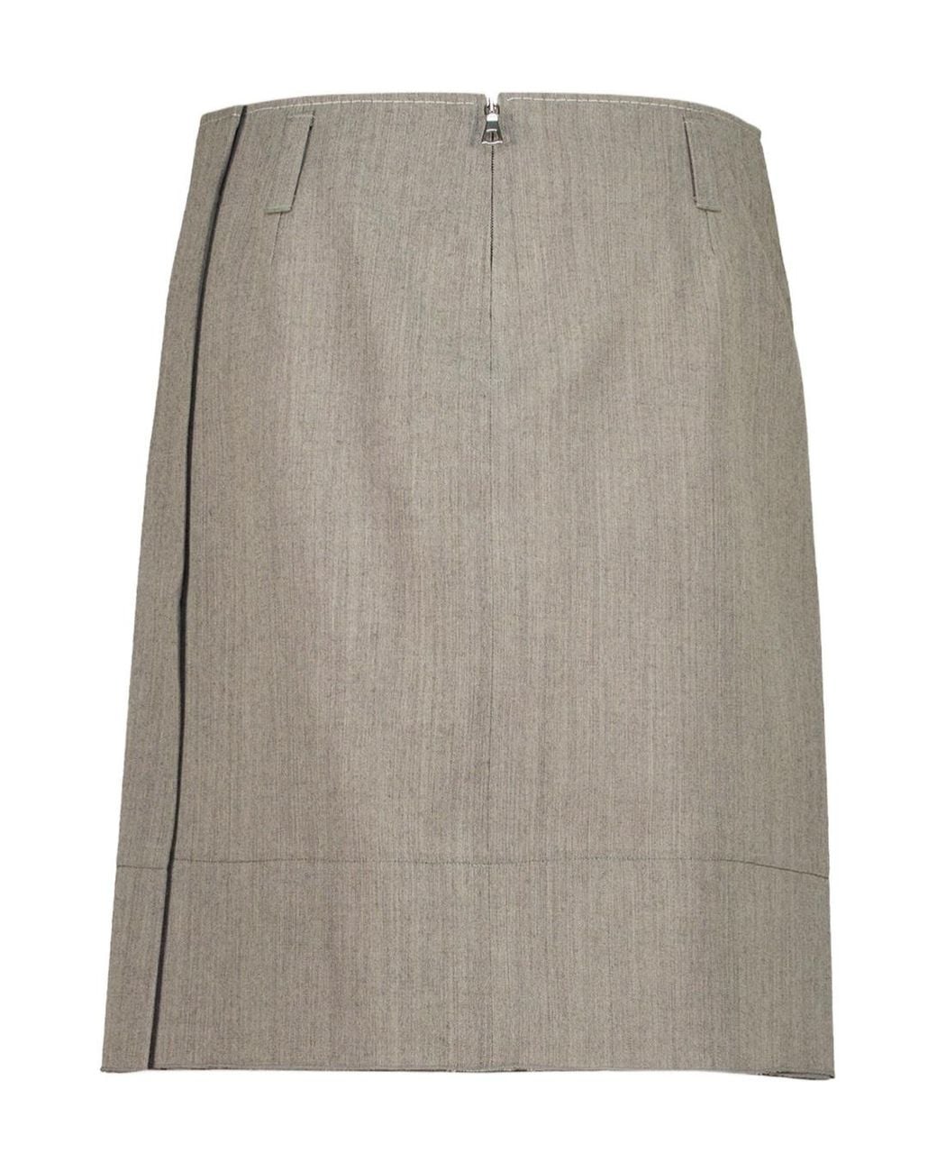 Marni Gray Belted Skirt