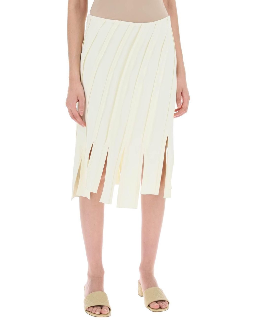 Bottega Veneta Multicolor High-Waisted Draped Skirt