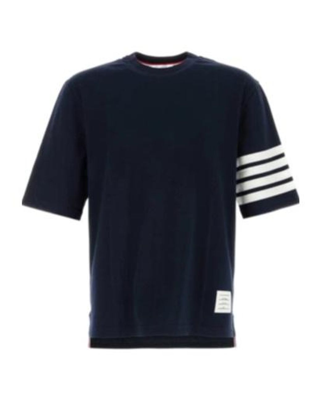 Thom Browne Blue Jersey 4-Bar Short Sleeve T-Shirt for men