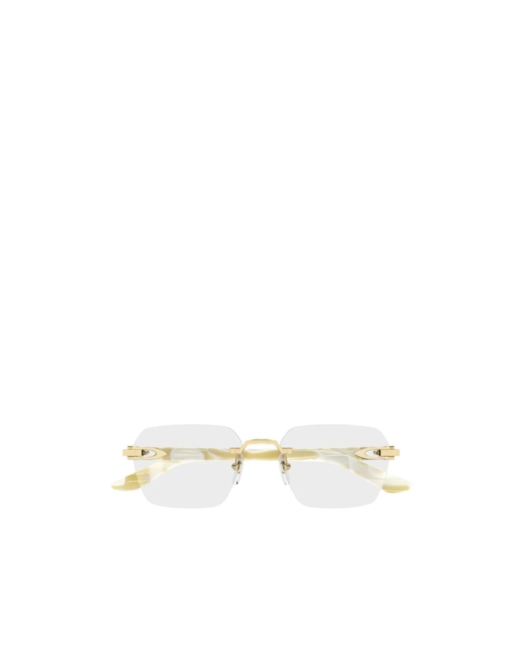 Cartier White Rimless-Frame Glasses for men