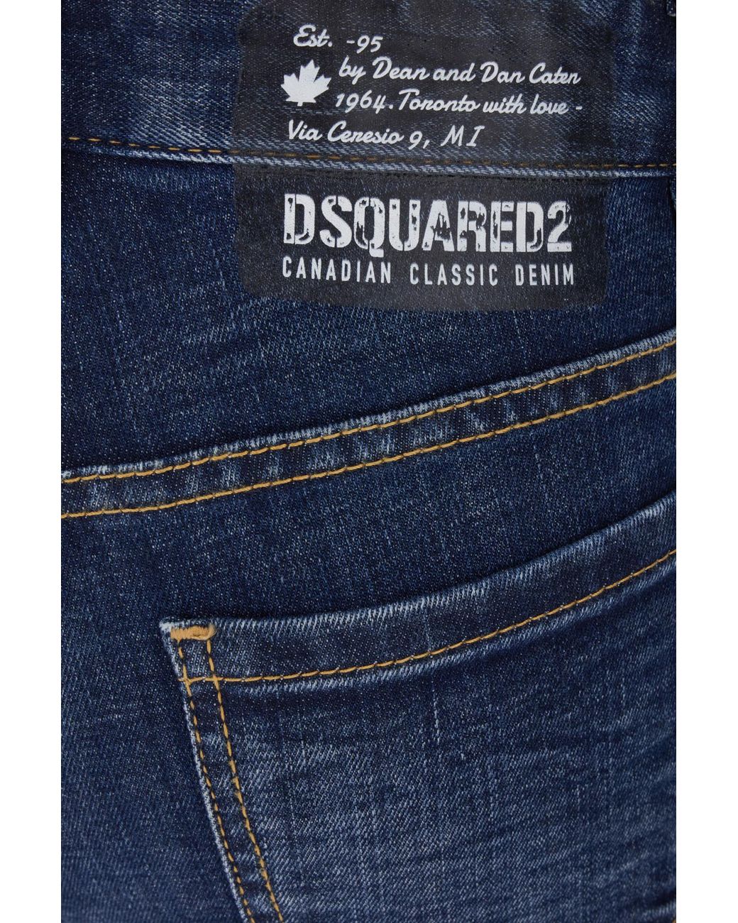 DSquared² Blue Low Rise Skinny Fit Jeans