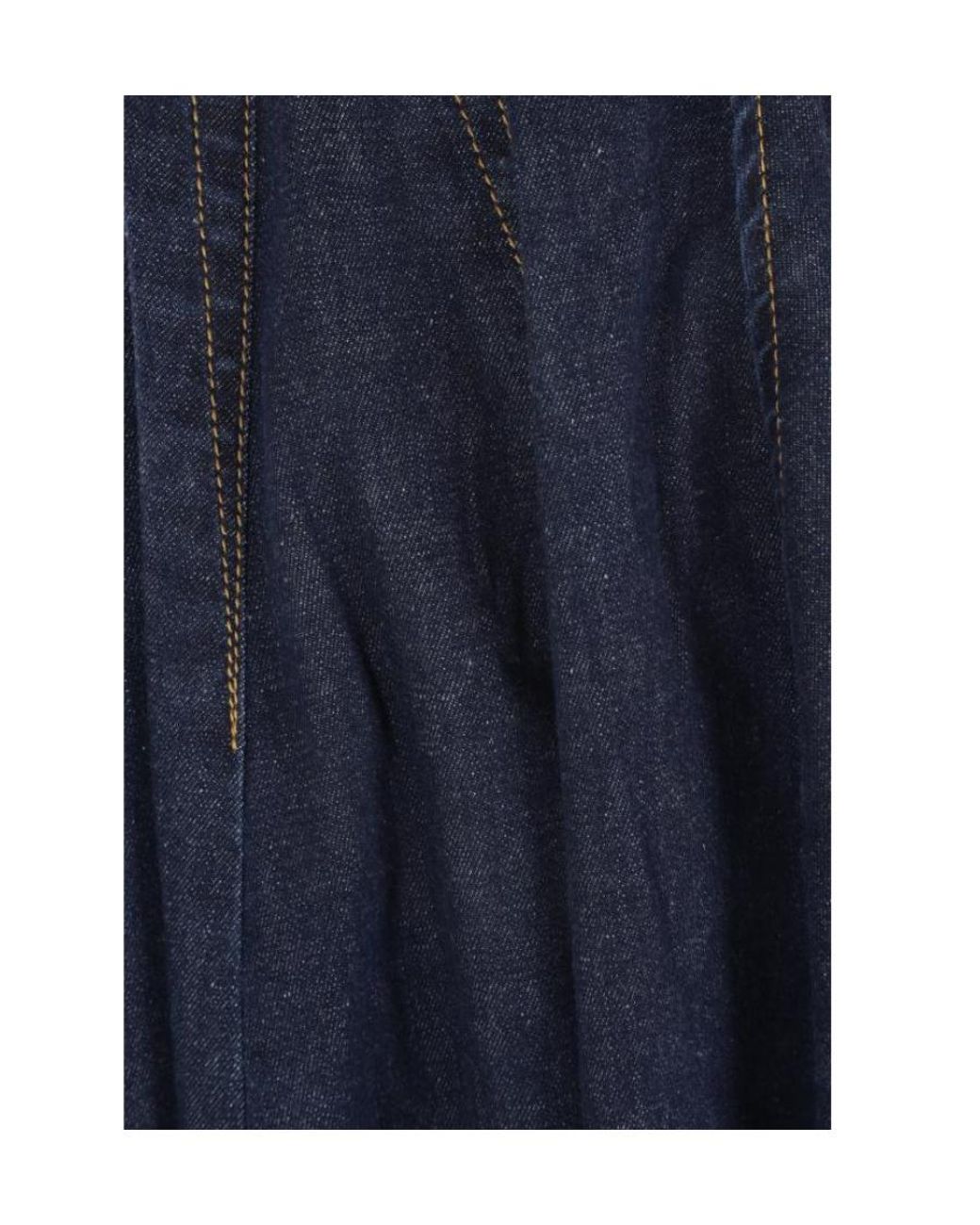 Alaïa Blue Alaïa Pleat Detailed Denim Midi Skirt