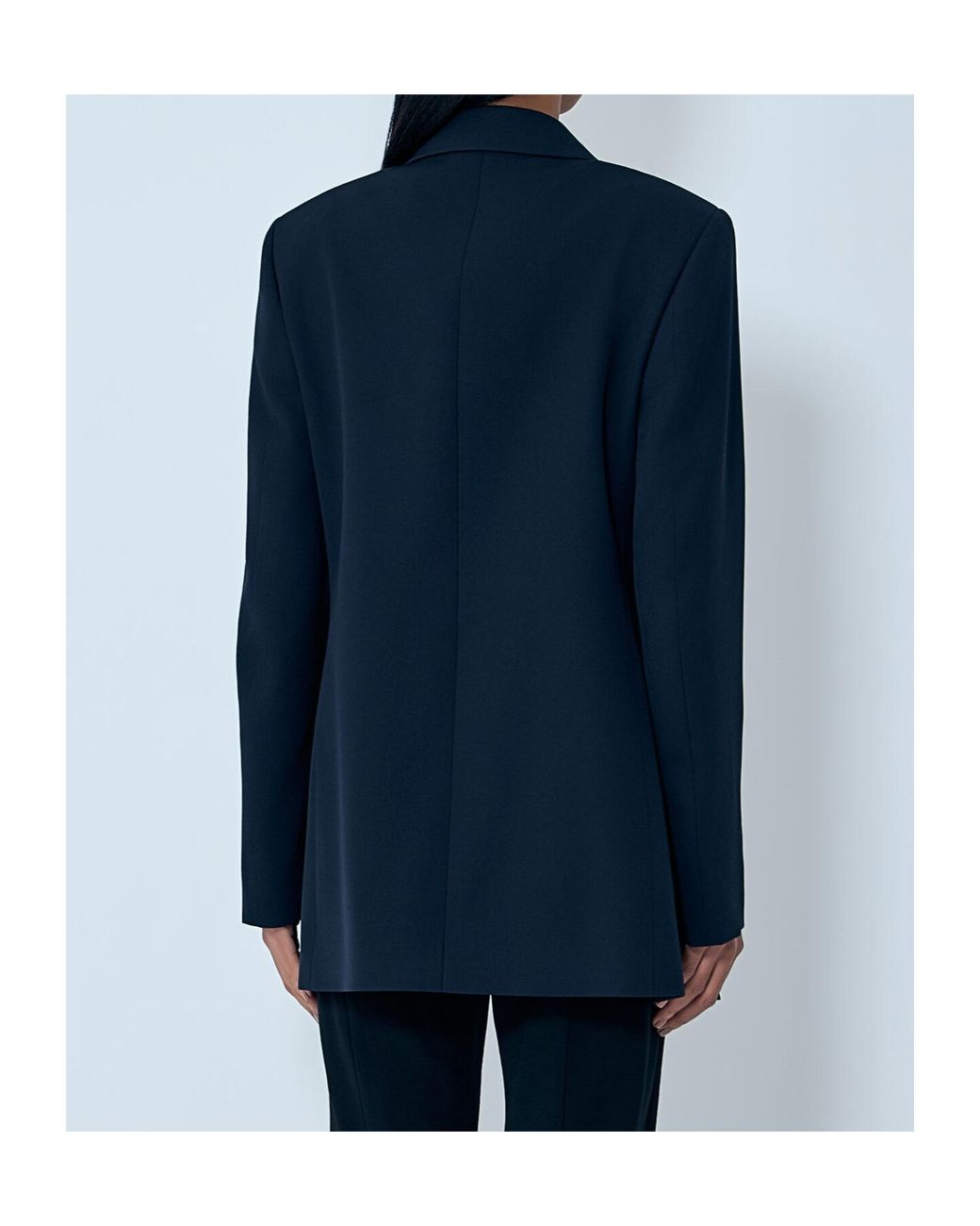 Jil Sander Blue Gabardine Double Breasted Blazer