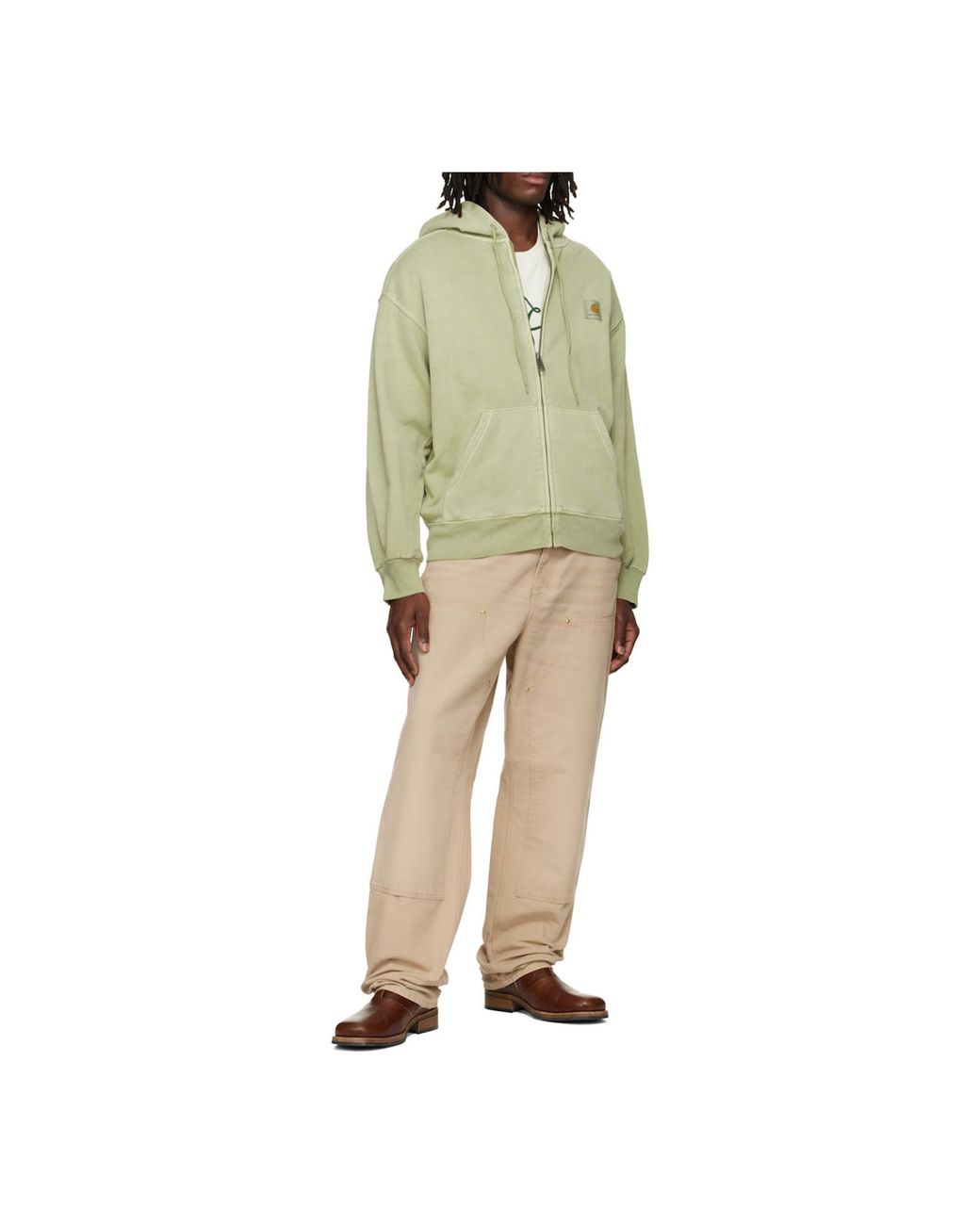 Carhartt Green Nelson Zip-Up Hoodie for men