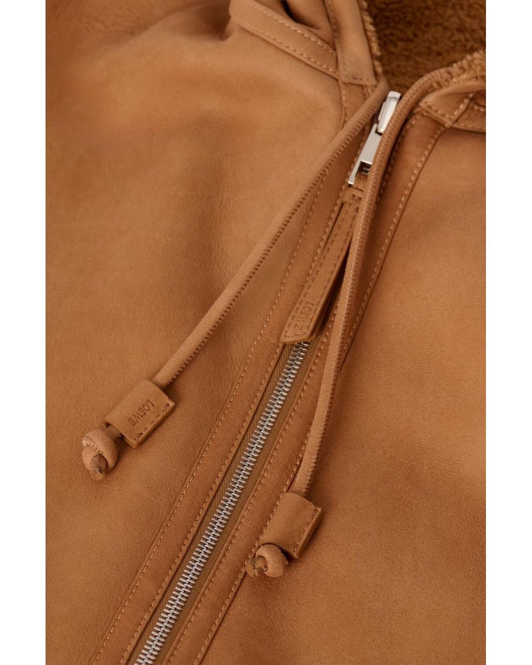Loewe Natural Hooded Reversible Leather Jacket for men