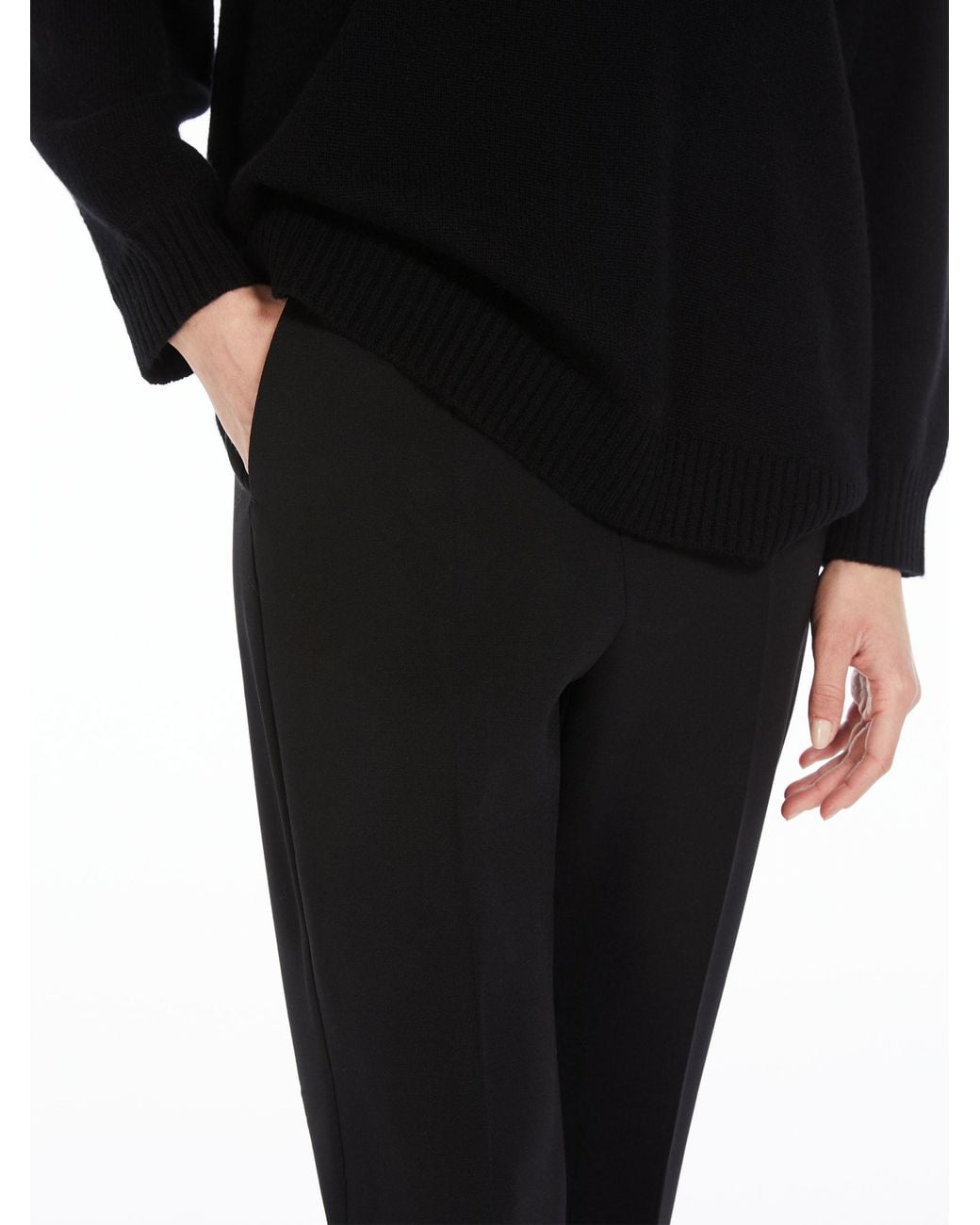 Max Mara Black High Waist Slim Fit Trousers