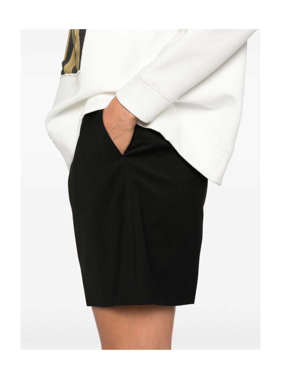 Max Mara Black Jessica Pleat Detailed Shorts
