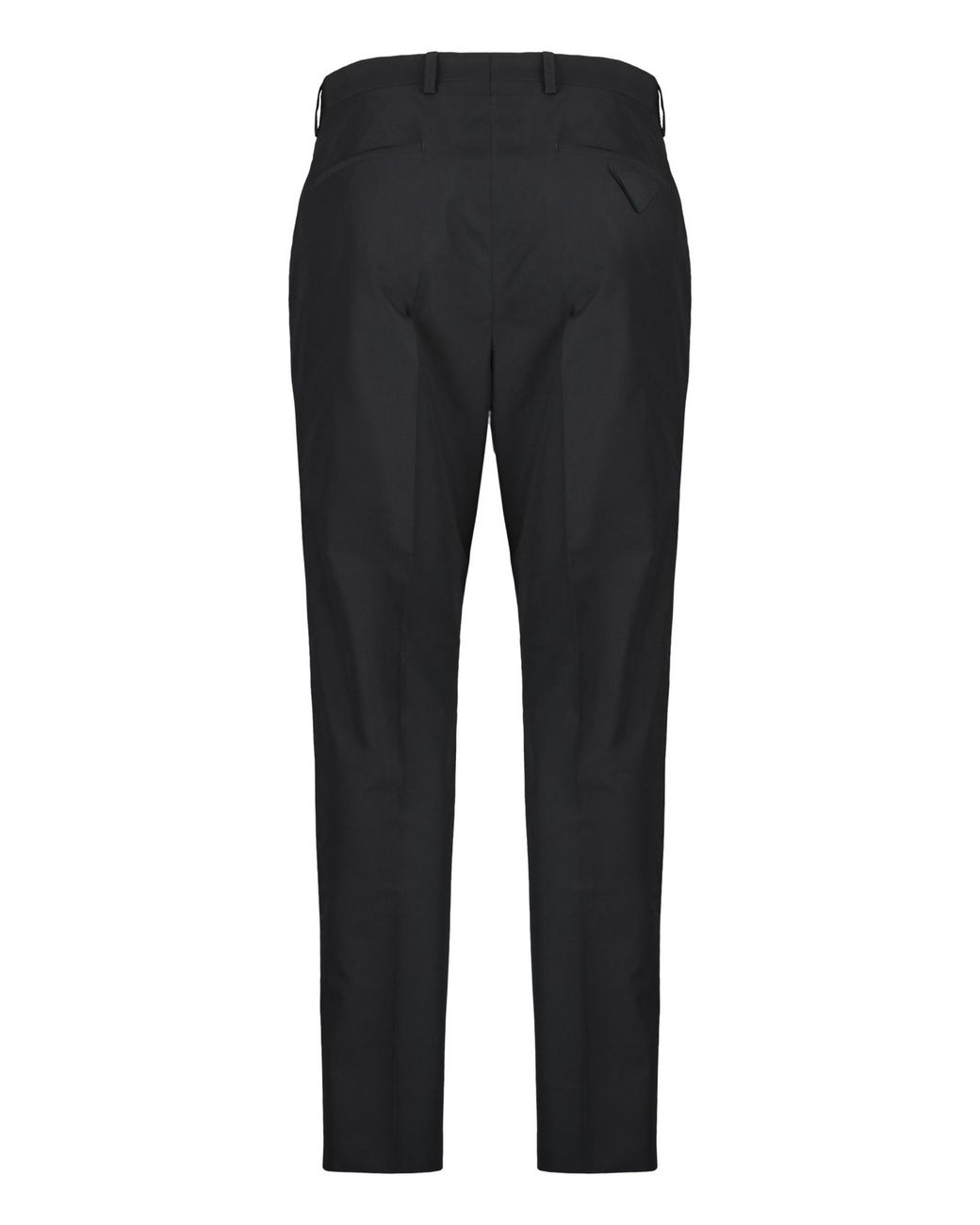 Prada Black Logo Detailed Tailored Trousers for men