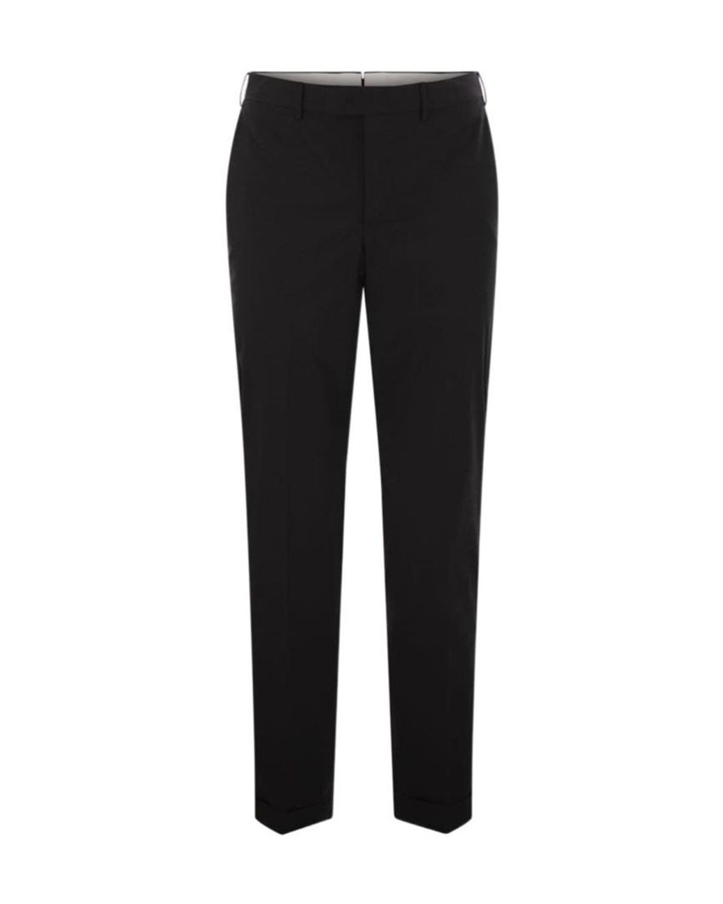 PT01 Black Master Fit Trousers for men