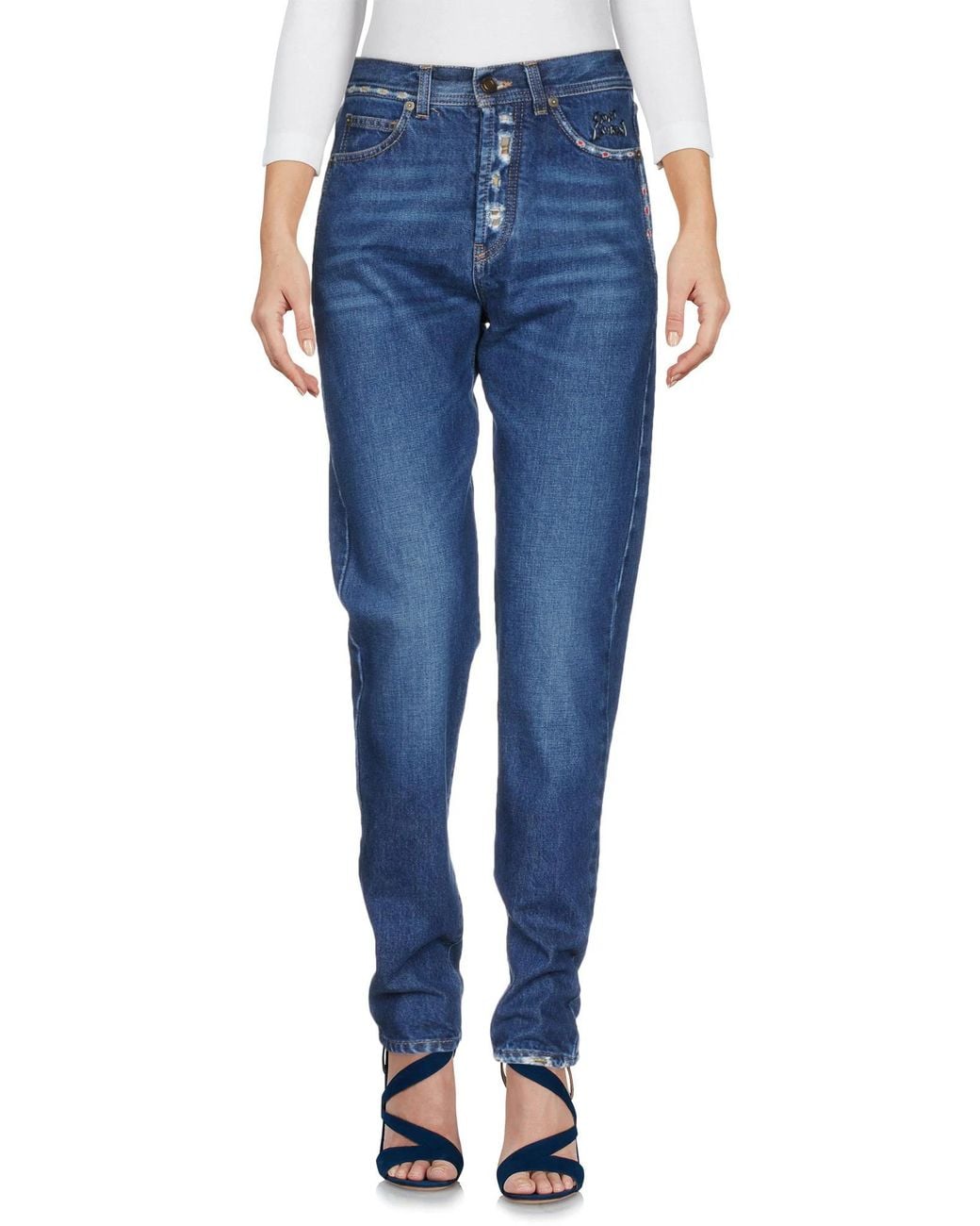 Saint Laurent Blue Mid-Rise Jeans