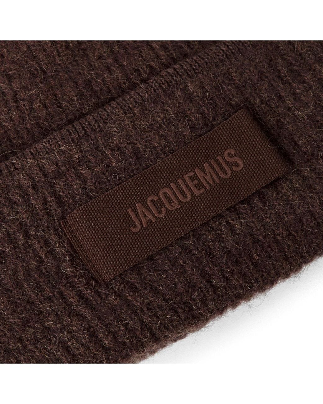 Jacquemus Brown Ribbed Knitted Cold-Weather Cap for men