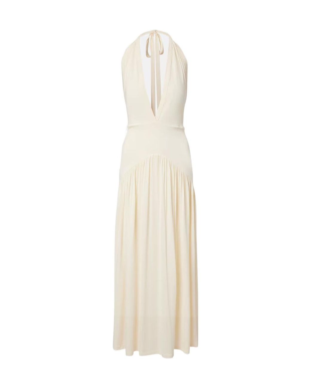 AYA MUSE White Ola Halter Neck Dress
