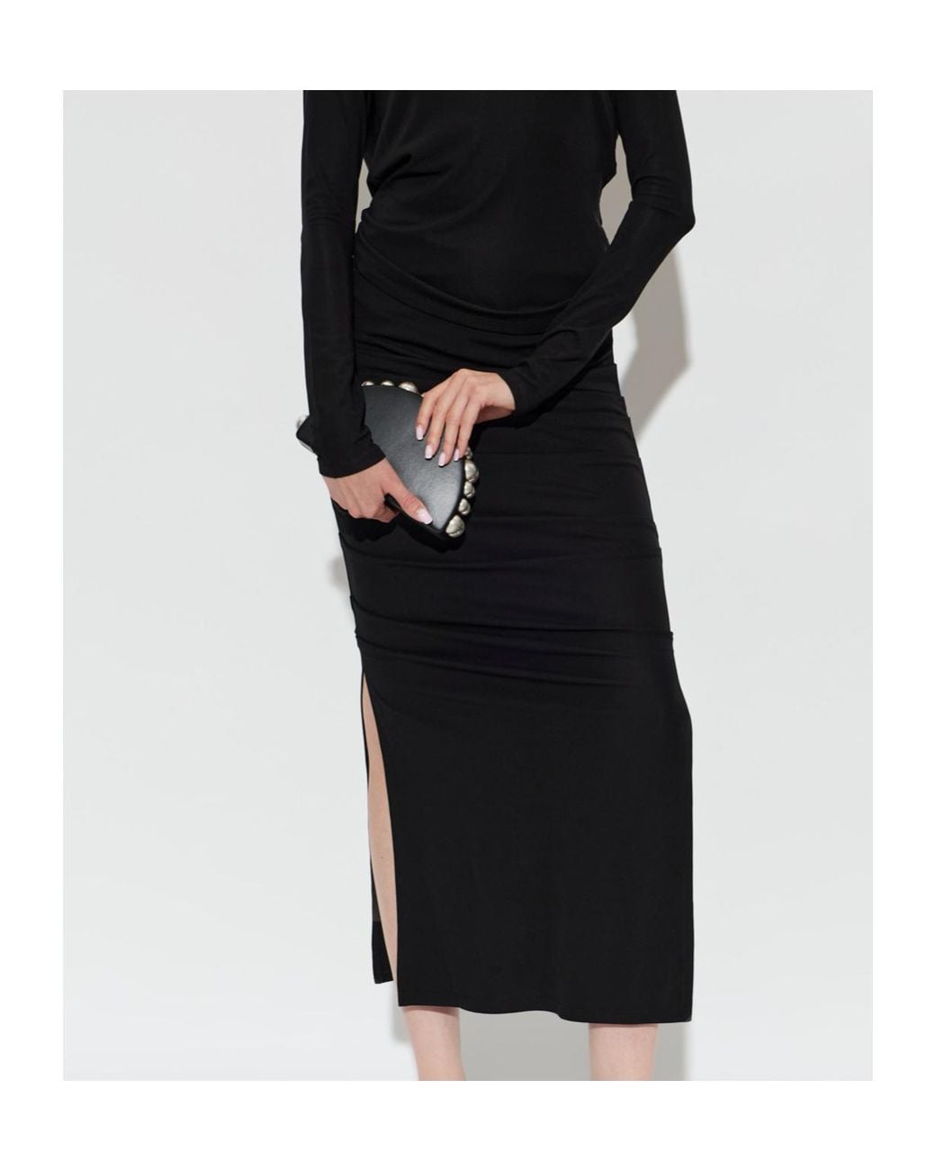 Cult Gaia Black Dany Knit Skirt