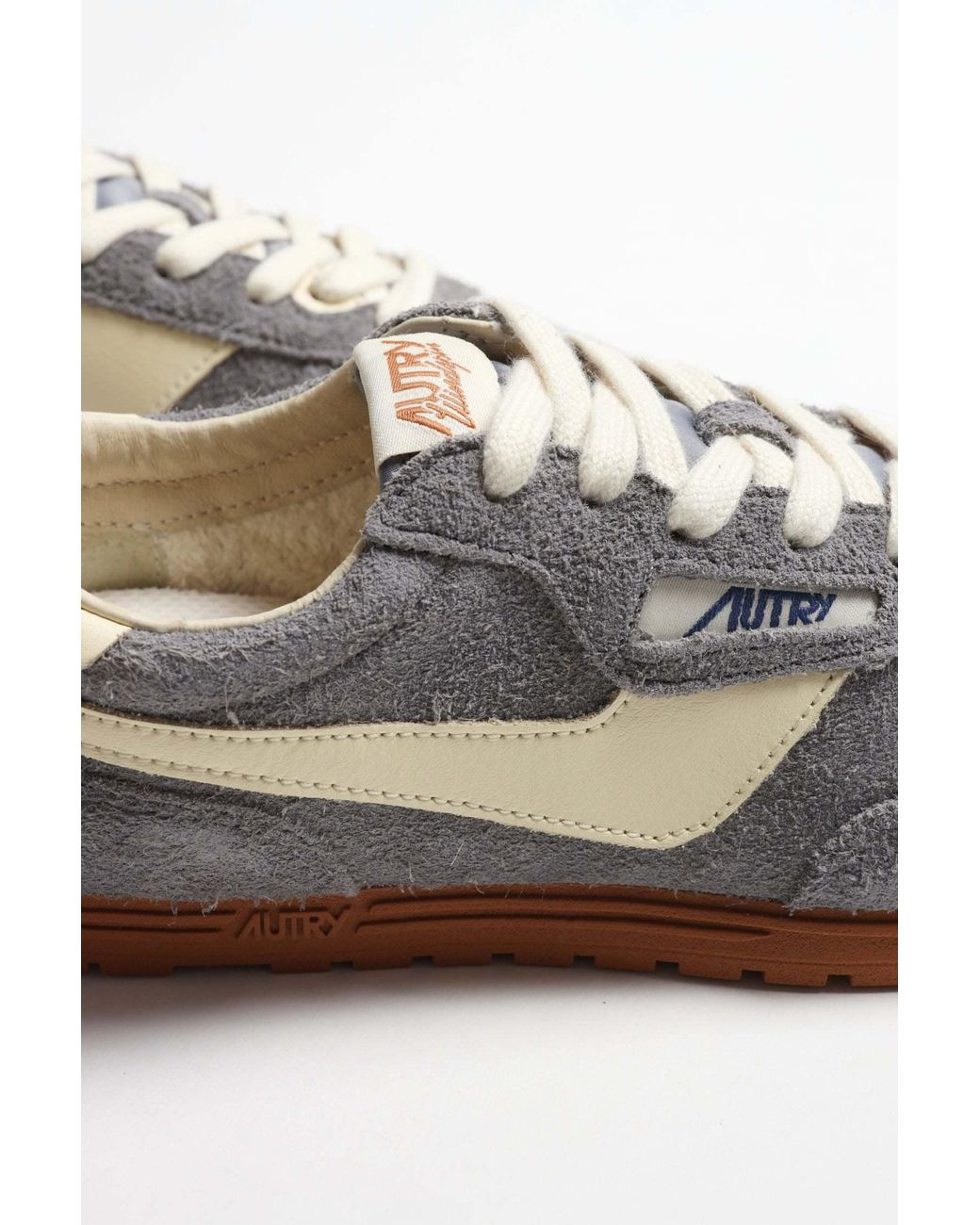 Autry Gray Retro Low-Top Sneakers