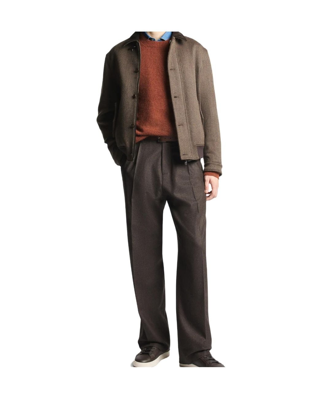 Fay Brown Driving Bomber Jacket for men