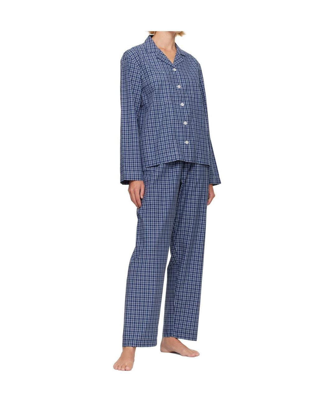 Tekla Blue Plaid Pajamas