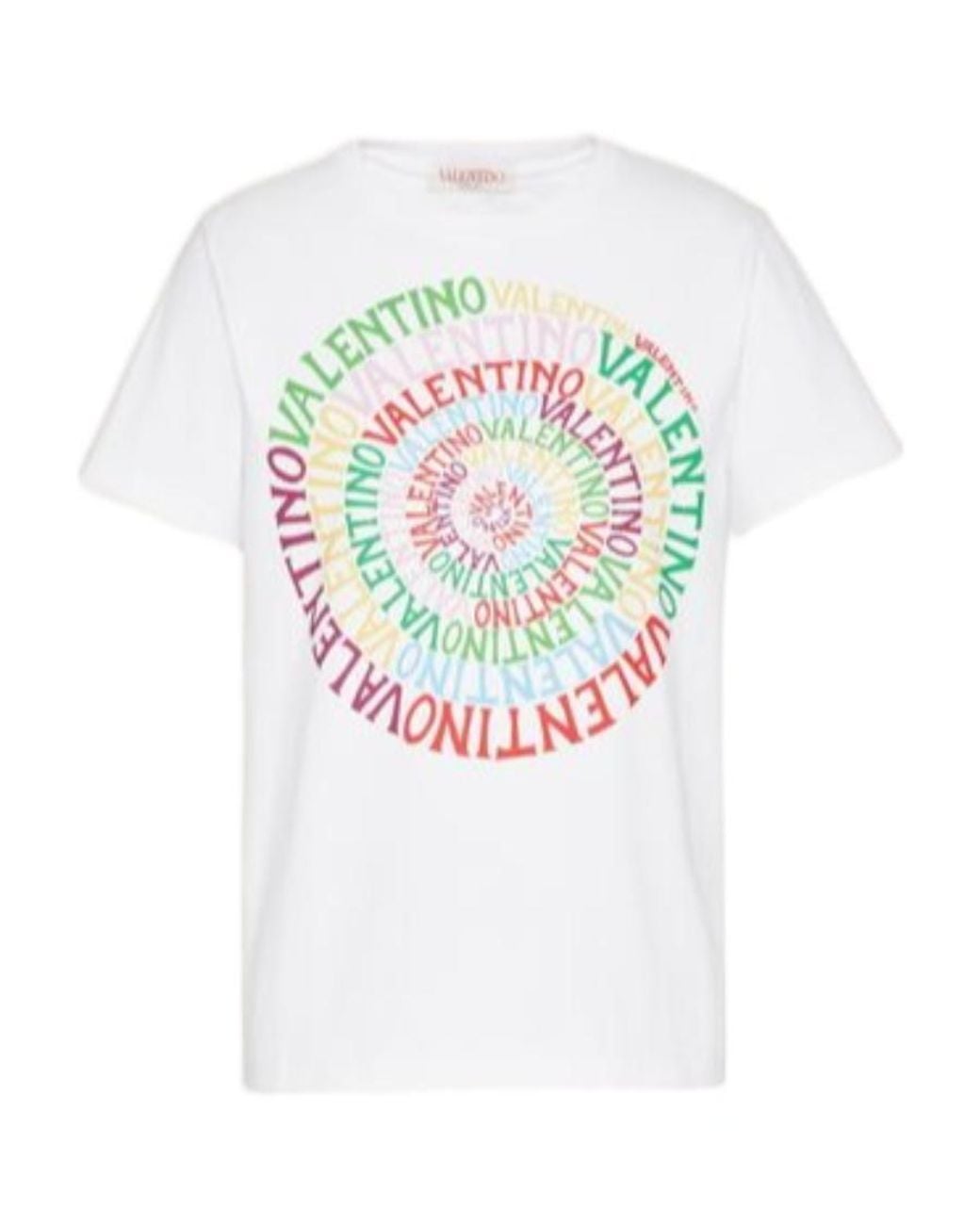 Valentino White Logo Ring Jersey T-Shirt