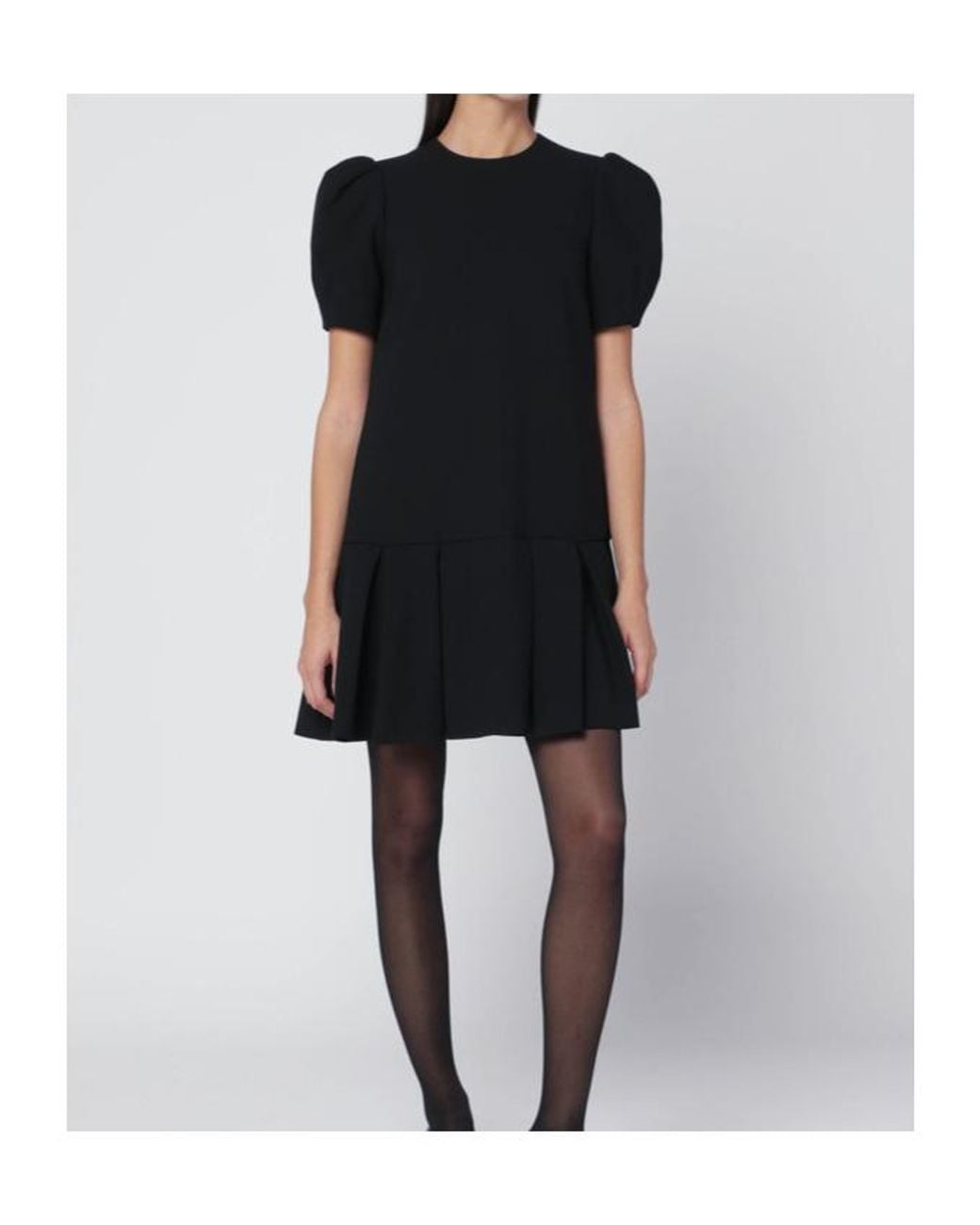 Moschino Black Mini Dress With Pleats