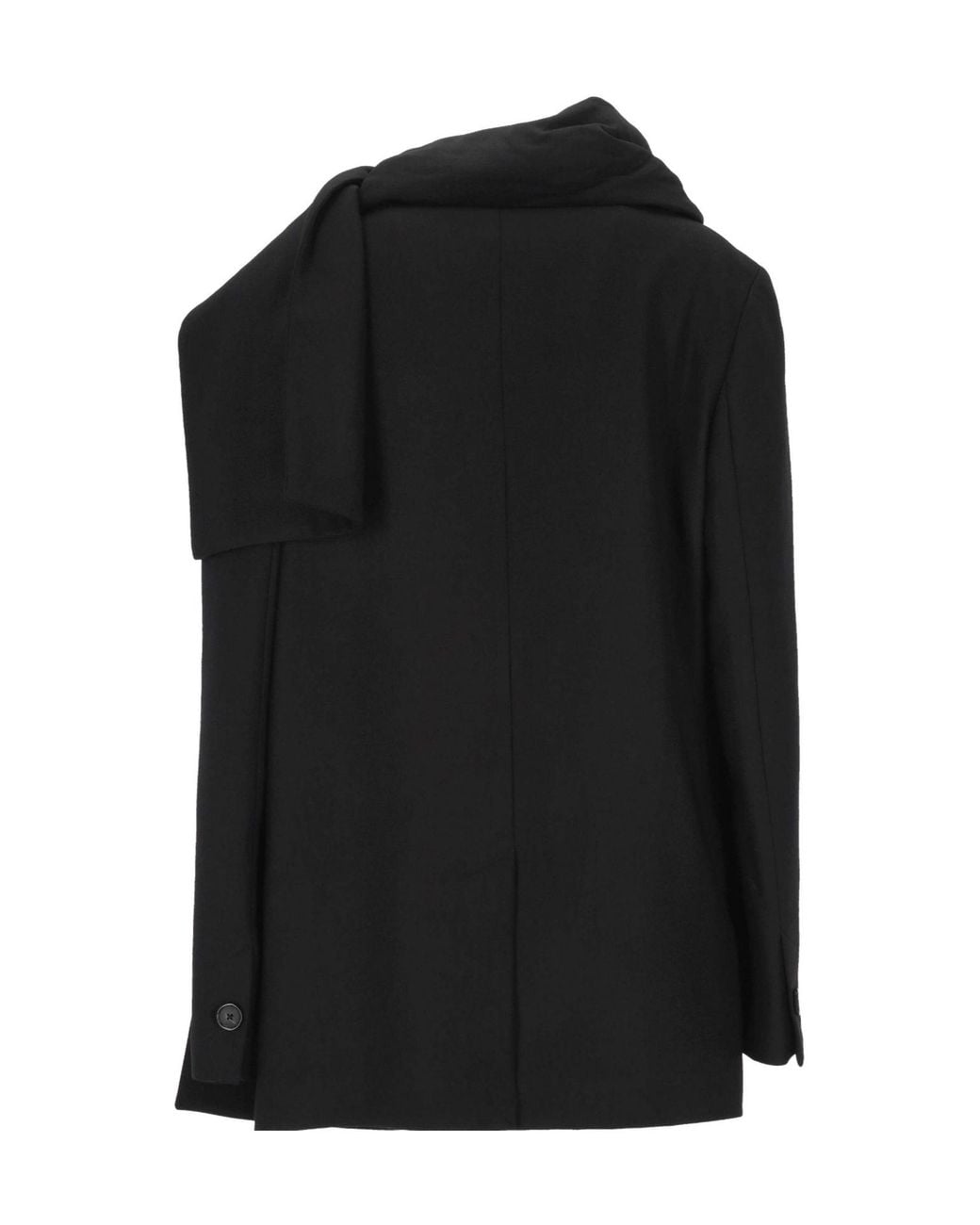 Totême Black Totême Single-Breasted Scarf Detailed Blazer