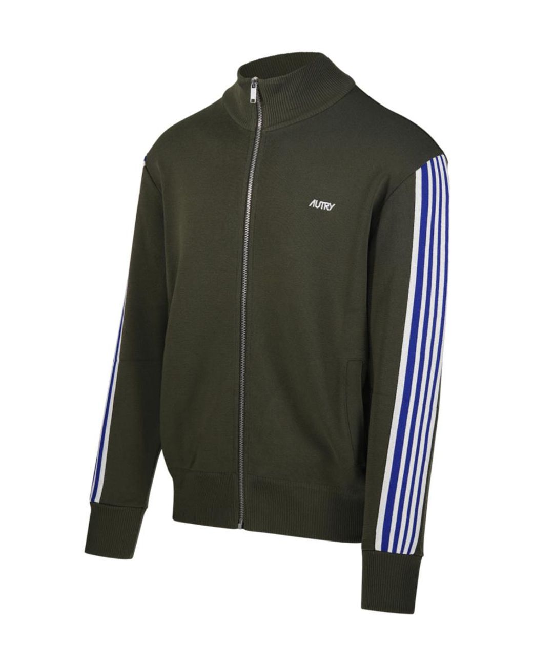 Autry Green Knit Zip Jacket for men