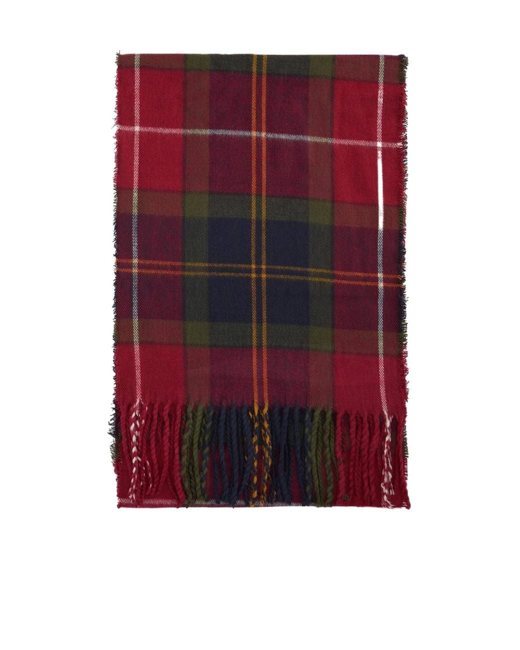 Barbour Red Tartan Scarf (Set Of Two) for men