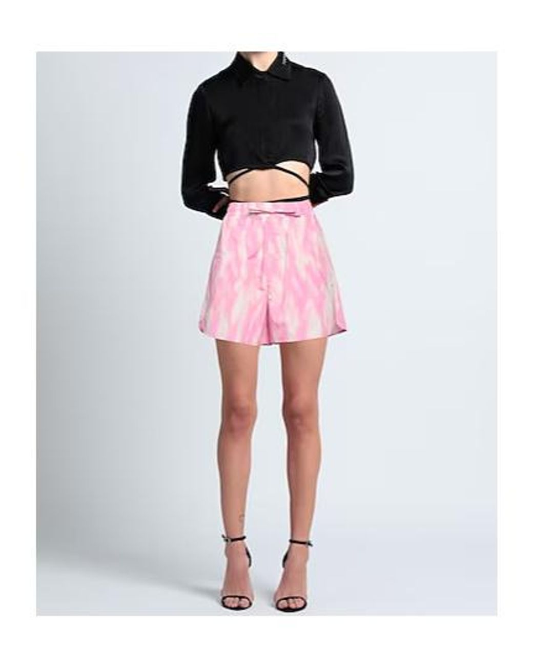 Ganni Pink Elastic Waistband Shorts
