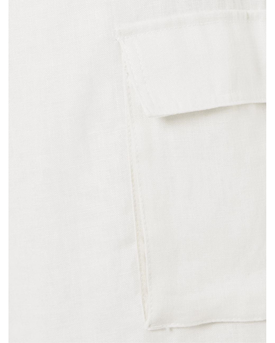 LoveShackFancy White Simple Cargo Pants