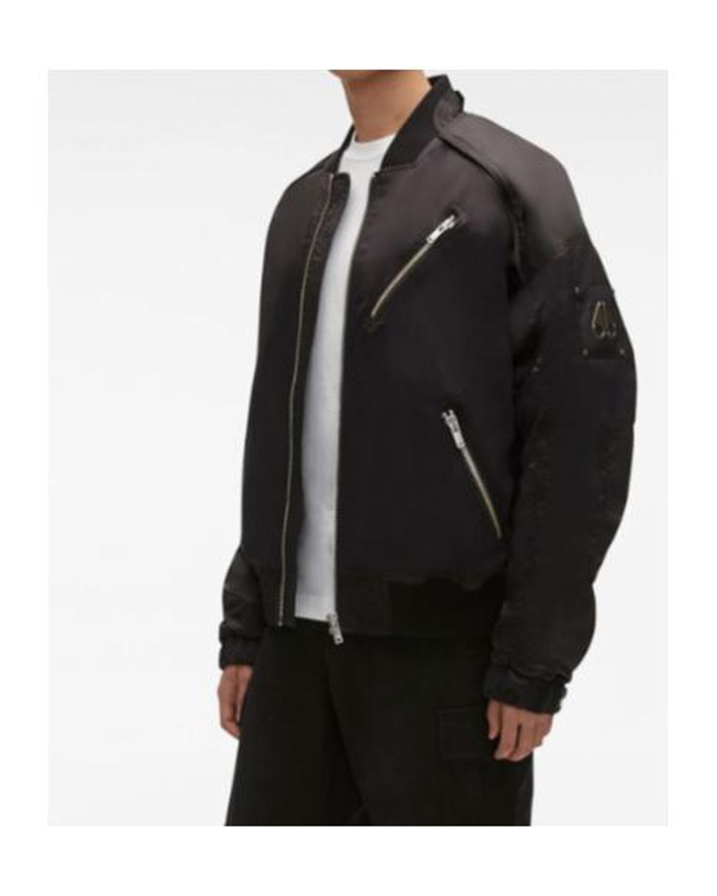 Moose Knuckles Black Logo Jacket for men
