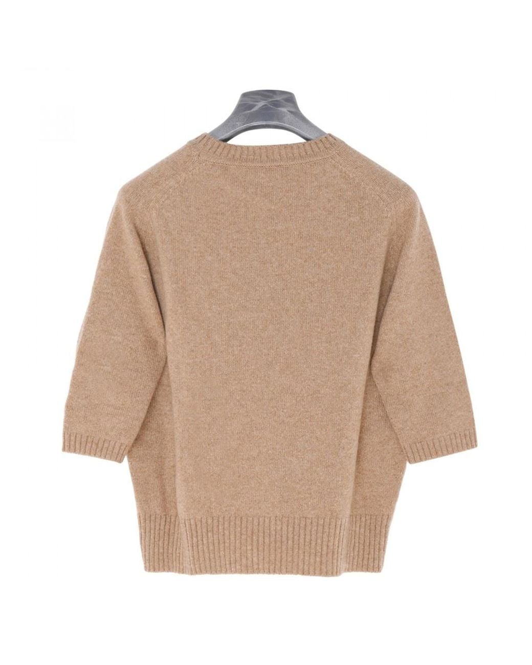 Gucci Natural Cashmere Top With Horsebit