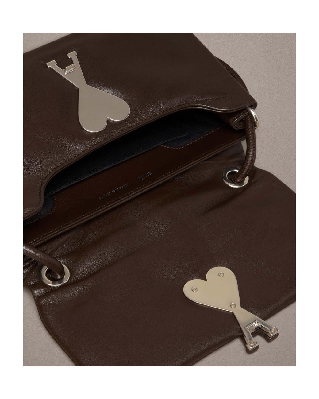 AMI Brown Ami Voulez Vous Shoulder Bag